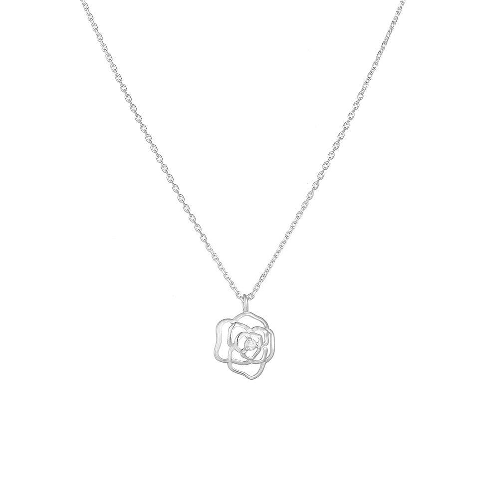 Collier en Argent Sterling - Motif Rose Vintage, Élégance Intemporelle pour Sublimer Votre Style !
