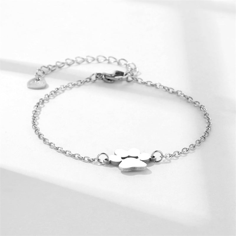 Bracelet Chic en Acier Inoxydable - Design Élégant, Résistant, Idéal pour Afficher Votre Passion pour les Chiens
