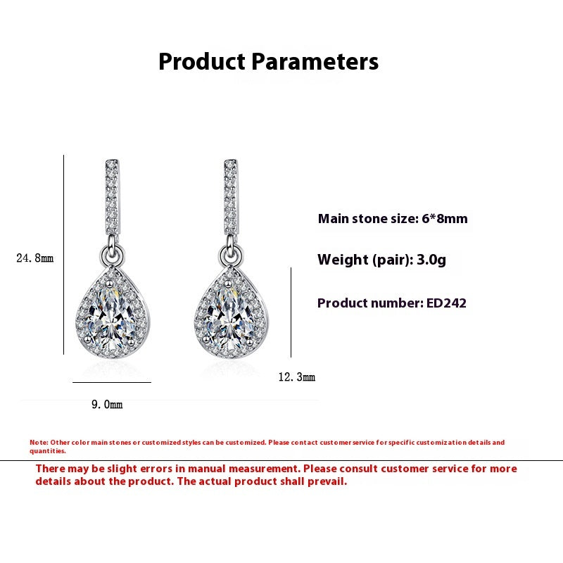 ✨ Boucles d'Oreilles Élégantes en Goutte - Zircon Micro-Incrusté, Finition Premium, Style Chic et Raffiné 🌟