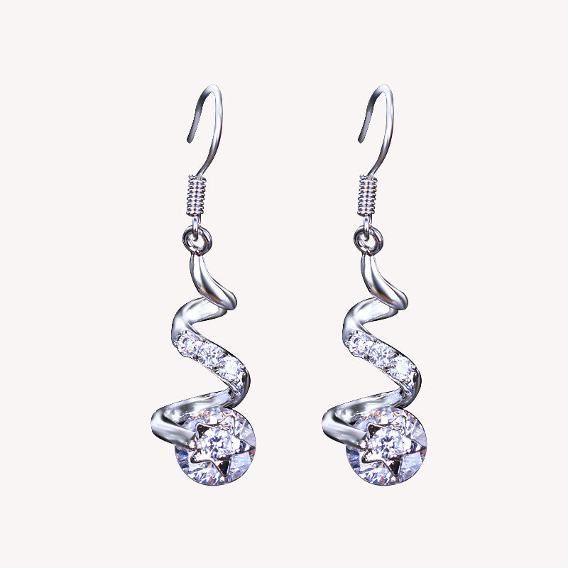 🌟 "Élégance Géométrique : Boucles d'Oreilles Spirales en Zircon Violet – Brillance et Raffinement pour Femmes 💜✨" - Premium Quality!