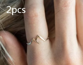 Image du produit Bague Créative en Cuivre – Design Montagne Unique pour Femme ⛰️✨