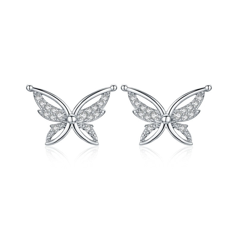 🌟 Boucles d'Oreilles Papillon en Zircon – Éclat Étincelant, Parfaites pour Sublimer Votre Élégance Naturelle 🦋✨