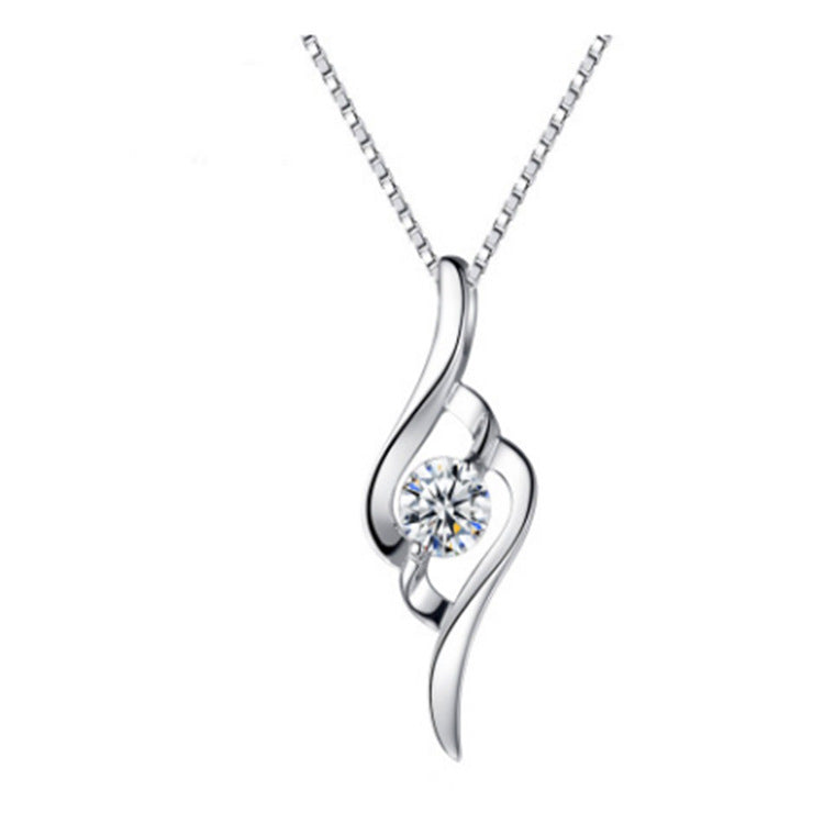 Pendentif Trèfle en Argent S925 - Diamant Éclatant, Élégance Intemporelle pour Toutes Occasions