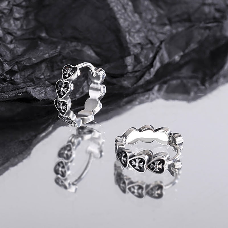 đ Boucles d'oreilles en argent sterling S925 - Croix rĂ©tro, ĂlĂ©gance intemporelle, Design Unique et RaffinĂ©