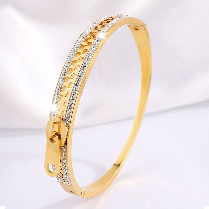 ✨ Élégant Bracelet en Acier Titane - Design Personnalisé, Cadeau Idéal et Accessoire Raffiné pour Filles