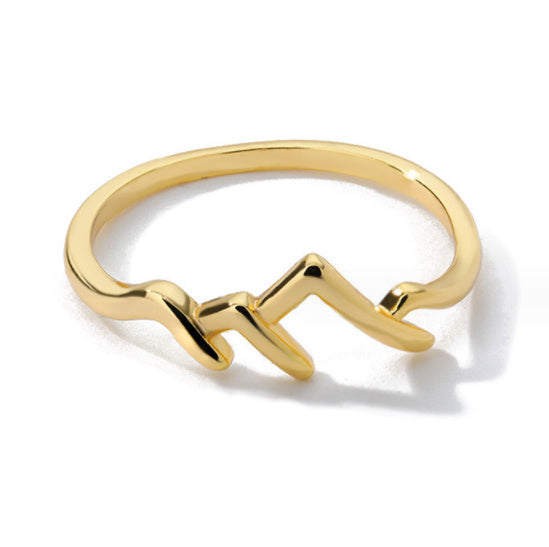 Image du produit Bague Créative en Cuivre – Design Montagne Unique pour Femme ⛰️✨