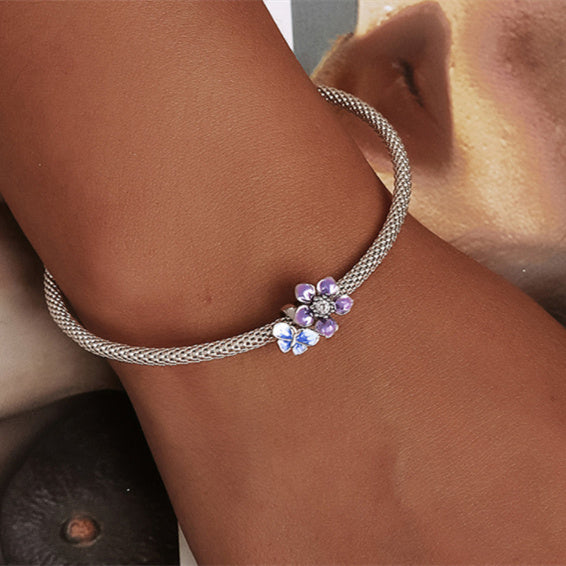 ✨ Bracelet Raffiné en Argent Sterling S925 - Perles Colorées, Élégance Intemporelle, Idéal pour Sublimer Votre Style