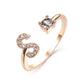 Image du produit Bague Initiale Ajustable – Élégance Personnalisée en Argent/Doré | Bijou Raffiné pour Femme