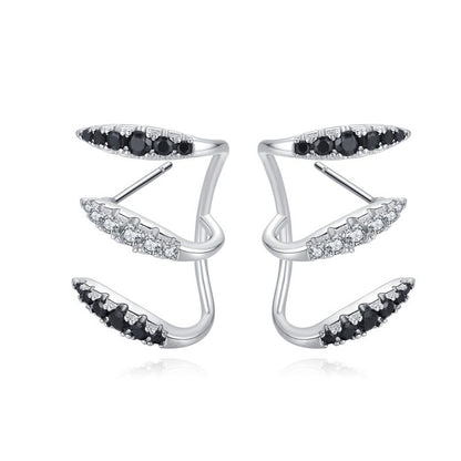 ✨ Boucles d'Oreilles en Cuivre - Zircon Brillant, Design Élégant, Idéales pour Toutes les Occasions