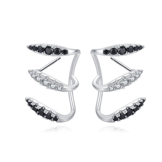 ✨ Boucles d'Oreilles en Cuivre - Zircon Brillant, Design Élégant, Idéales pour Toutes les Occasions