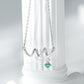 ✨ Collier Raffiné en Argent S925 - Pendentif Émeraude Luxueux, Idée Cadeau Élégante pour Femme Moderne