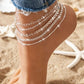 Ensemble de Bracelets Cheville Bohème - Style Été Élégant, Parfait pour Sublimer vos Tenues de Plage