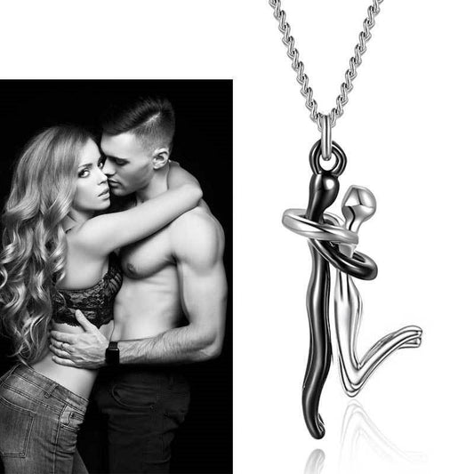 Pendentif Couple Humanoïde - Design Unique, Symbole d'Amour Éternel, Cadeau Parfait pour les Amoureux !