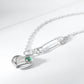 ✨ Collier Éclatant en Argent S925 - Pendentif Cœur Émeraude, Élégance Éternelle, Cadeau Parfait pour Femme