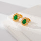 Boucles d'Oreilles en Zircon Multicolores – Éclat Vibrant, Style Intemporel !