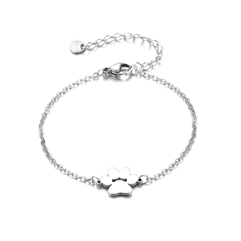 Bracelet Chic en Acier Inoxydable - Design Élégant, Résistant, Idéal pour Afficher Votre Passion pour les Chiens