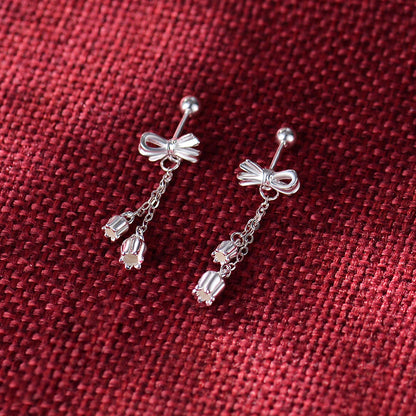✨ Boucles d’Oreilles Tendance - Design Coréen Élégant avec Noeud & Pompon, Accessoire Chic et Ultra Léger 🎀