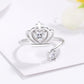 Bague Couronne Diamant Chic - Ajustable, Confortable et Élégante pour Sublimer Votre Style avec Raffinement