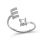 Image du produit Bague Initiale Ajustable – Élégance Personnalisée en Argent/Doré | Bijou Raffiné pour Femme