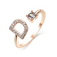 Image du produit Bague Initiale Ajustable – Élégance Personnalisée en Argent/Doré | Bijou Raffiné pour Femme
