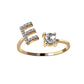 Image du produit Bague Initiale Ajustable – Élégance Personnalisée en Argent/Doré | Bijou Raffiné pour Femme