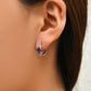 Boucles d’Oreilles Élégantes Personnalisées - Design Carré en Zircon, Style Européen et Américain Chic