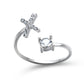 Image du produit Bague Initiale Ajustable – Élégance Personnalisée en Argent/Doré | Bijou Raffiné pour Femme