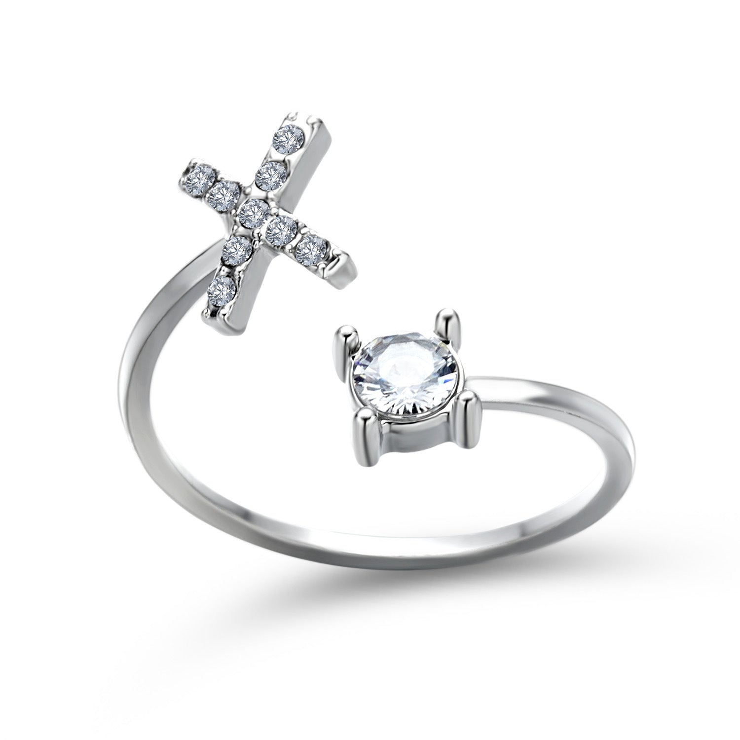 Image du produit Bague Initiale Ajustable – Élégance Personnalisée en Argent/Doré | Bijou Raffiné pour Femme