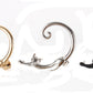 Boucles d'Oreilles Punk Chat avec Ear Cuff - Style Rebelle,