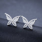 🌟 Boucles d'Oreilles Papillon en Zircon – Éclat Étincelant, Parfaites pour Sublimer Votre Élégance Naturelle 🦋✨