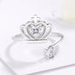 Bague Couronne Diamant Chic - Ajustable, Confortable et Élégante pour Sublimer Votre Style avec Raffinement