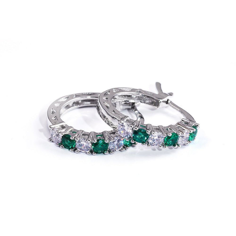 ✨ Boucles d'Oreilles en Zircon Coloré - Éclat Éblouissant, Élégance Intemporelle, Brillance Assurée 💎