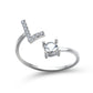 Image du produit Bague Initiale Ajustable – Élégance Personnalisée en Argent/Doré | Bijou Raffiné pour Femme