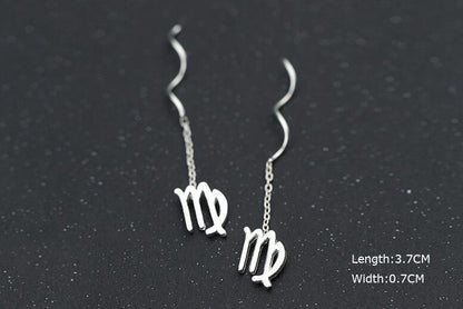 Élégantes Boucles d’Oreilles Constellation - Design Ondulé Raffiné, Sublimez Votre Style avec Une Touche Astrale