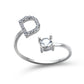 Image du produit Bague Initiale Ajustable – Élégance Personnalisée en Argent/Doré | Bijou Raffiné pour Femme