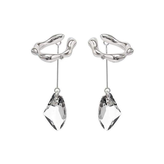 ✨ Clips d'Oreilles Vintage Élégants - Cristal Brillant, Confort Sans Perçage, Idéal pour Soirées & Occasions Spéciales