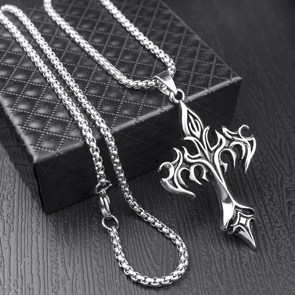 🌟 Pendentif Amulette Croix en Acier Inoxydable - Élégance Intemporelle, Résistant et Chic pour Toutes Occasions