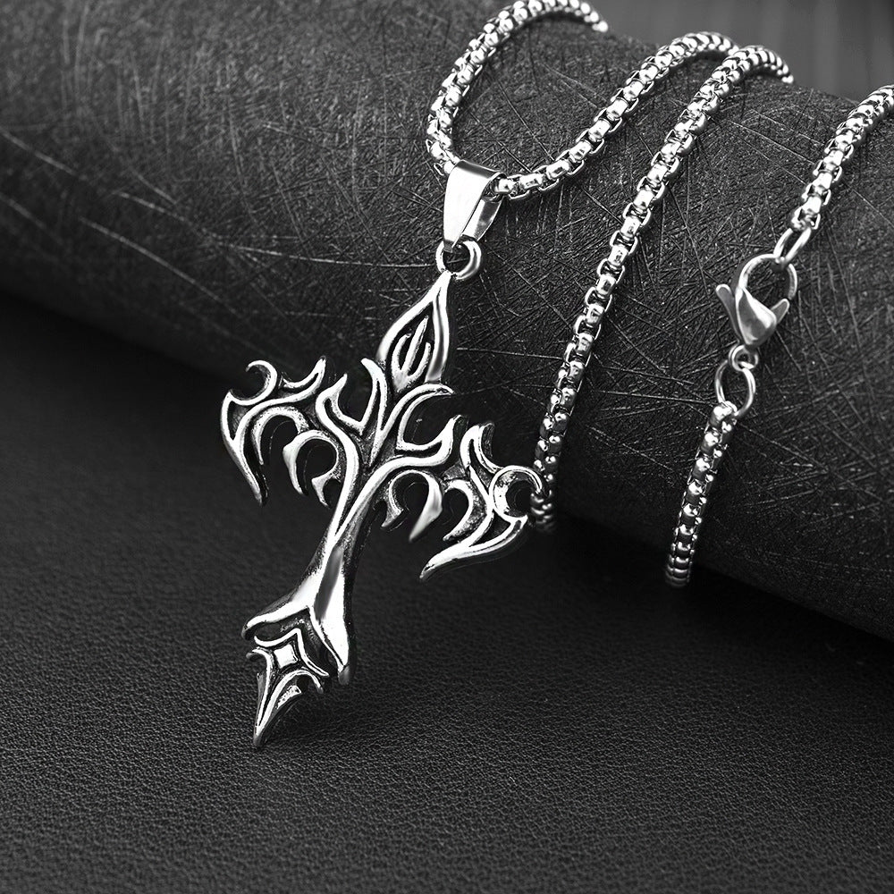 🌟 Pendentif Amulette Croix en Acier Inoxydable - Élégance Intemporelle, Résistant et Chic pour Toutes Occasions