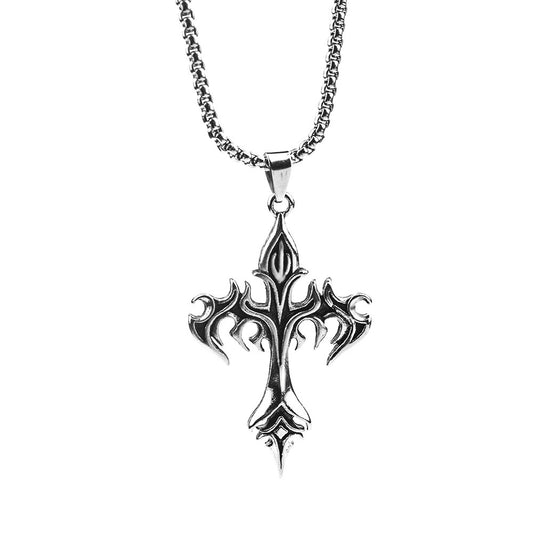 🌟 Pendentif Amulette Croix en Acier Inoxydable - Élégance Intemporelle, Résistant et Chic pour Toutes Occasions