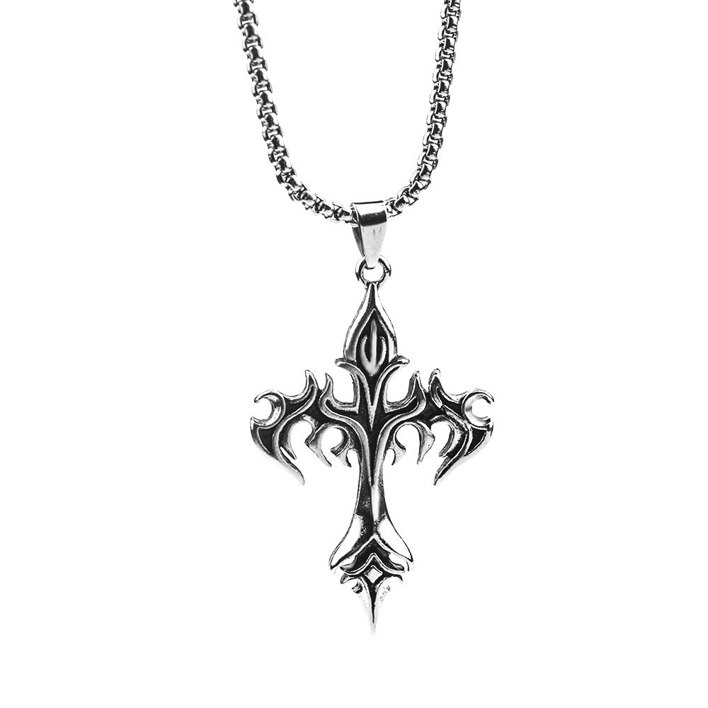 🌟 Pendentif Amulette Croix en Acier Inoxydable - Élégance Intemporelle, Résistant et Chic pour Toutes Occasions