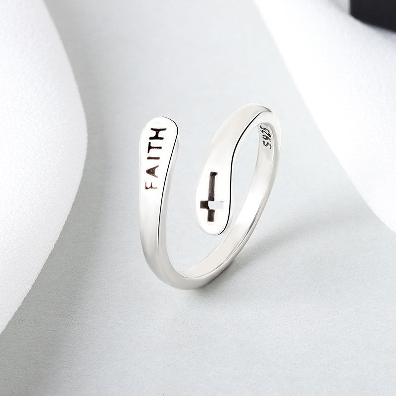Image du produit Bague de Foi en Cuivre pour Femme – Élégance Simple et Inspirante ✨💍