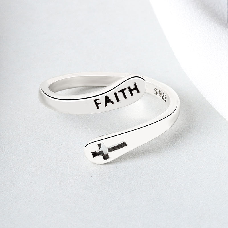 Image du produit Bague de Foi en Cuivre pour Femme – Élégance Simple et Inspirante ✨💍