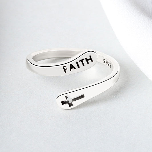 Image du produit Bague de Foi en Cuivre pour Femme – Élégance Simple et Inspirante ✨💍