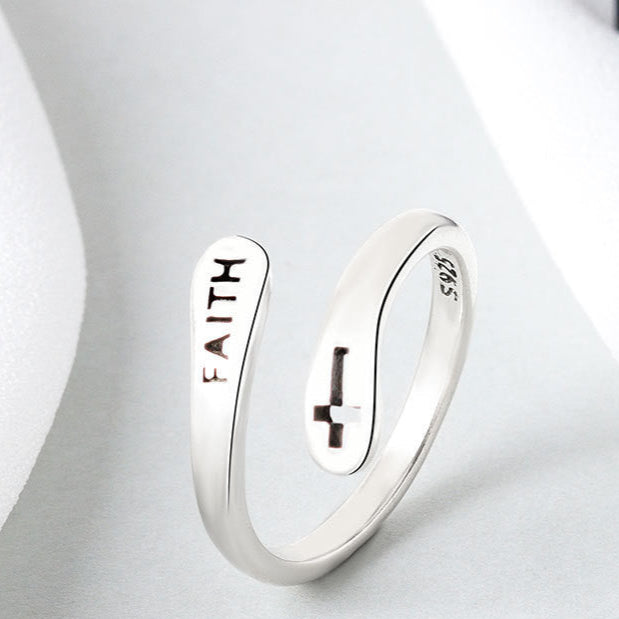 Image du produit Bague de Foi en Cuivre pour Femme – Élégance Simple et Inspirante ✨💍