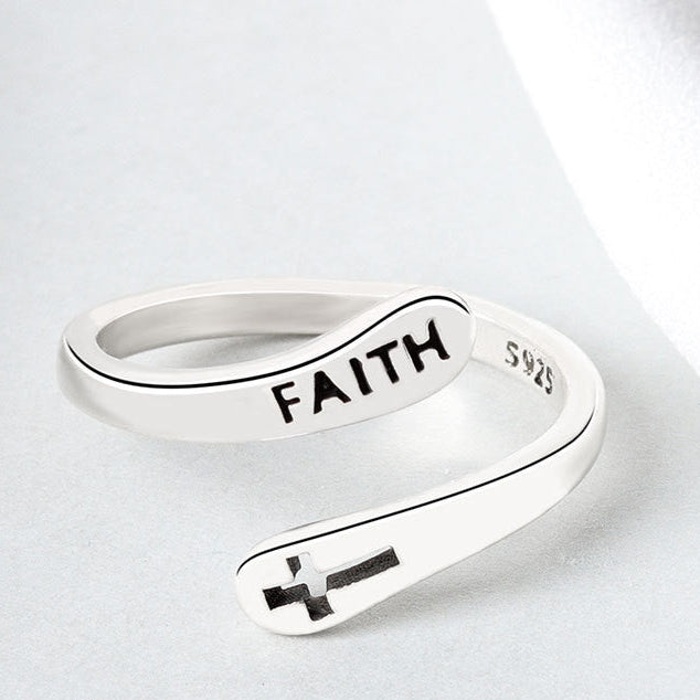 Image du produit Bague de Foi en Cuivre pour Femme – Élégance Simple et Inspirante ✨💍
