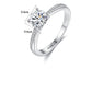 **Bague Élégante en Argent Sterling - Zircon Sertie, Brillance Intemporelle, Parfaite pour Toutes Occasions**