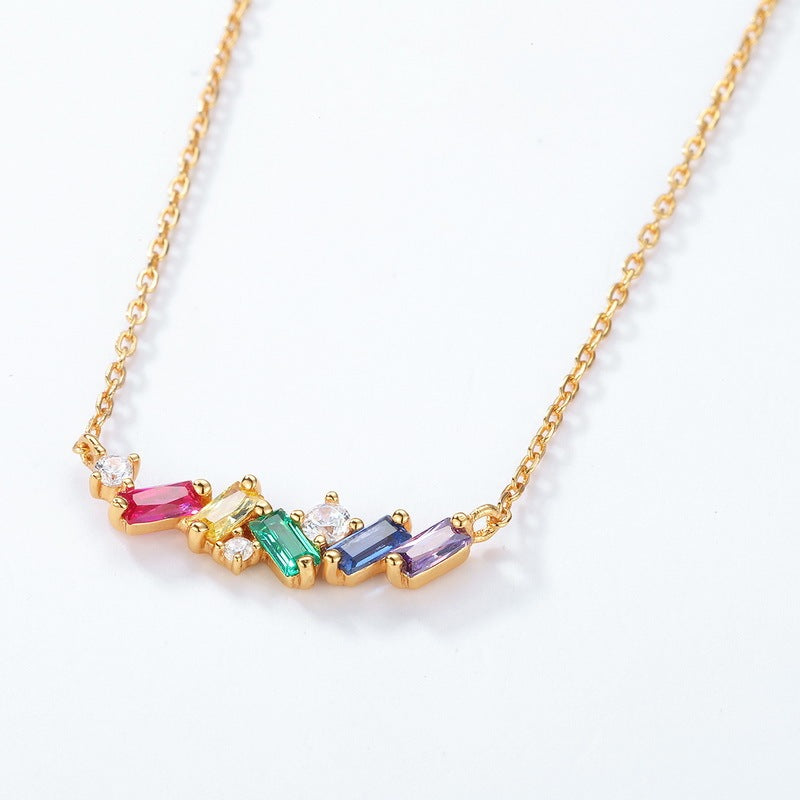 🌟 Collier en Argent 925 Luxe Japonais - Perles Arc-en-Ciel, Élégance et Brillance Inégalée
