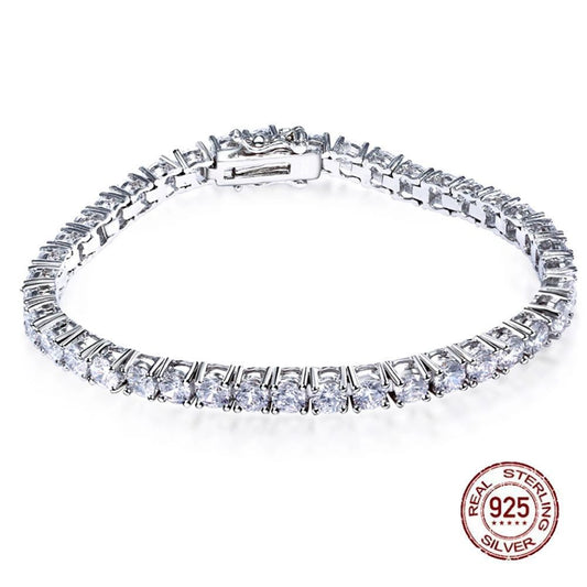 ✨ Bracelet Tennis Élégant en Argent S925 - Longueur Ajustable, Design Intemporel pour Compléter Vos Tenues avec Style
