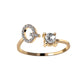 Image du produit Bague Initiale Ajustable – Élégance Personnalisée en Argent/Doré | Bijou Raffiné pour Femme