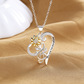 🌻 Élégant Collier Pendentif Tournesol Bicolore - Design Tendance, Parfait pour Sublimer et Illuminer Votre Décolleté